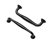 RSWZSFL 2 Piezas Tiradores para Armarios Tirador Modernos para Cajones en Aleación de Zinc Pomos para Muebles con tornillos para Cocina,Cajones,Dormitorios (Pitch:96mm,Black)