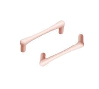 RSWZSFL 2 Piezas Tiradores para Muebles de Cocina Colorido con tornillos Pomos para Cajones de Aleación de Zinc Tiradores para Armarios Modernos para Infantil Cocina (Pitch:128mm,Pink)