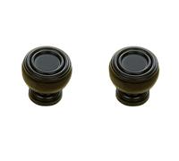 RSWZSFL 2 Piezas Tiradores Vintage para Muebles de Cocina Tiradores Retro para Puertas Tirador para Cajones de Aleación de Zinc para Armarios con tornillos (Black,Single hole)