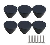 RSWZSFL 6 Piezas Pomos Redondos para Cajones Pomos Colores para Muebles Pomo para Puertas Tiradores para Gabinete Tirador para Armario con Tornillos para Aparador (Dark Blue)