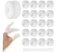 RSYHVG 20 vendas para dedos tubulares, cunas blancas para dedos, vendajes para dedos, vendajes para dedos, vendajes tubulares para dedos, vendajes tubulares para el trabajo, cocina, protección de dedo