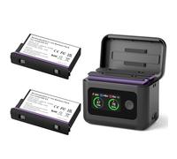 Rszfnjxry Paquete de 2 baterías X5 de 2800 mAh con LCD de 27 W 5 en 1 Hub de carga rápida para Insta360 X5