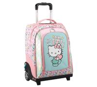 rt | Mochila con ruedas de goma para niños con ruedas de goma, 34 x 25 x 52 cm, Hello Kitty, Medio, Clásico