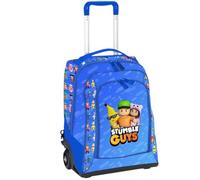 rt Mochila con ruedas para escuela primaria para niños, 34 x 25 x 52 cm, con ruedas de goma, para niño o niña - fabricada para StuMBLE GUYS, azul celeste, Large