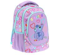 rt | Mochila escolar primaria para niños 32 x 21 x 42 cm Mochila para niña o niño con 2 compartimentos y cierre de cremallera, Stitch