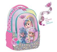 rt | Mochila escolar primaria para niños 32 x 21 x 42 cm Mochila para niña o niño con 2 compartimentos y cierre de cremallera, Bff by Cry Babies