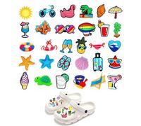 RT Pack 30 Adornos para Zapatos, Pins para Croc, Decoración para zapatos Zuecos, Pins Decorativos, para Regalos de Niños Fiesta Cumpleaños