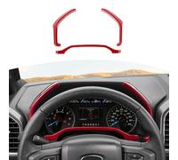 RT-TCZ Para F150 Panel de instrumentos de tablero de instrumentos cubierta de moldura roja para Ford F150 2015-2020, accesorios interiores rojos, 3 piezas