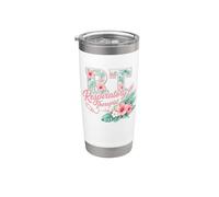 RT Tropical Flowers Terapeuta respiratorio Aloha Summer Girl Vaso térmico de acero inoxidable de doble pared