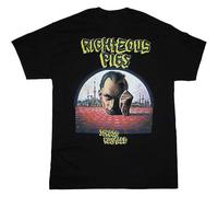 Rt61FM Righteous Pigs Stress Related Death Grindcore Napalm Death Black Men T-Shirt 3XL