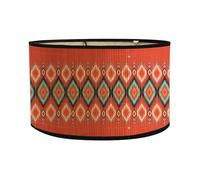 Rtauhife Pantallas de Lámpara Impresión Pantalla de Lámpara Ovalada 30x30x20CM Pantallas de Lámpara Vintage para Lámparas de Araña y Lámparas de Pie G