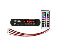 Rtauhife Placa Decodificadora de Amplificador de 5V CC, 2X3W, 6W, Bluetooth V5.0, Reproductor de MP3 para Coche, MóDulo de GrabacióN USB, Radio FM AUX para Altavoz