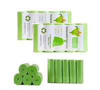 RTBQJ-AT Bolsas de Basura Orgánica, Bolsa de Basura de 10 Litros 100% Reciclable y Degradable, Super Resistente, Antifugas, Apto Para Cocina, Dormitorio (Verde, 120 Piezas)