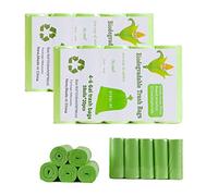 RTBQJ-AT Bolsas de Basura Orgánica, Bolsa de Basura de 20 litros 100% Reciclable y Degradable, Super Resistente, Antifugas, Apto para Cocina, Dormitorio (Verde, 200 Piezas)