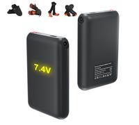 Rtdep Batería recargable de polímero de litio, 7,4 V, 3000 mAh, calentable para zapatillas, calcetines calefactables, batería de guantes calefactables