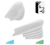 Rtdep Taloneras silicona y plantillas de gel elevadoras, taloneras regulables de 5 niveles, para hombre y mujer, adaptables a la mayoría de zapatos