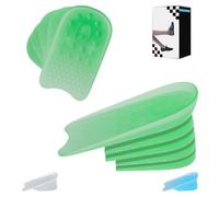 Rtdep Taloneras silicona y plantillas de gel elevadoras, taloneras regulables de 5 niveles, para hombre y mujer, adaptables a la mayoría de zapatos