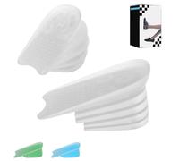 Rtdep Taloneras silicona y plantillas de gel elevadoras, taloneras regulables de 5 niveles, para hombre y mujer, adaptables a la mayoría de zapatos