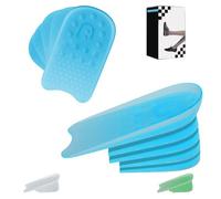 Rtdep Taloneras silicona y plantillas de gel elevadoras, taloneras regulables de 5 niveles, para hombre y mujer, adaptables a la mayoría de zapatos