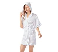rtdgcv Bata de seda para mujer, bata de satén de kimono, bata corta de seda para dama de honor, boda, fiesta, ropa de dormir, kimono penthouse, albornoz para mujer, albornoz ligero, sauna para mujer