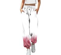 rtdgcv Pantalones de mujer 7/8, leggins estampados casuales, pantalones de chándal cortos para mujer, hasta la rodilla, Rosa., L