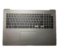 RTDPART Portátil Usado Reposamanos y Teclado Gris para LG 17Z90N 17Z90N-V 17Z90N-N 17Z90N-R MBN662826XX Brasil BR Teclado retroiluminado N0 Panel táctil 98% Nuevo