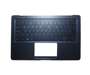 RTDPART Reposamanos y teclado para portátil ASUS 90NB0EI1-R30480 13N1-1SA0221 SG-86720-29A 0KN1-1S1LA26 0KNB0-D632LA00 SN2561BL2 - Funda superior azul con teclado retroiluminado azul Latinoamérica LA