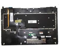RTDpart Reposamanos y Teclado para portátil ASUS G750 G750JH G750JW G750JX G750JS G750JY G750JZ G750JM C Shell Teclado Negro con retroiluminado Reino Unido MP-12R36GBJ528W 0KN0-P41UK12 0KNB0-E600UK00
