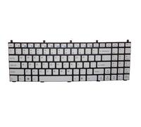 RTDPART Teclado para portátil para CLEVO P151EM P151EM1 P151HM P151HM1 P151SM P151SM1 P151SM1-A P151SM-A P170HM P170HM3 P175EM1 P180HM Estados Unidos US Blanco Sin Marco Nuevo