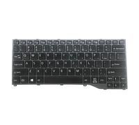 RTDPART Teclado para portátil para Fujitsu LifeBook P727 P728 U727 U728 U729 U729X CP724817-01 FJM16J13US6D852 Inglés EE. UU. Sin Marco Gris retroiluminado Nuevo