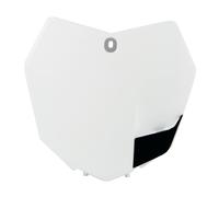 RACETECH Front Number Plate Ktm Replica White - R-TBKTMBN0013