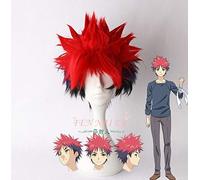 RTGFS Red Blue Black Shokugeki No Soma Yukihira Souma Mixed Color Cosplay Wig Short Hair