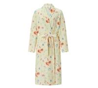 RTGSE Albornoz de mujer de felpa y forro polar de manga larga, camisón esponjoso, bata de sauna, ropa de dormir de forro polar, albornoz de mañana con orejas y capucha, A amarillo., S