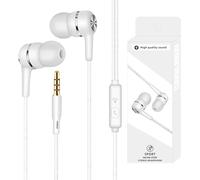 Rtinle Auriculares intraurales magnéticos, Puerto Jack de 3,5 mm, Resistentes a la corrosión, Aislamiento acústico, Definizione Stereo per PC e Smartphone etc,Blanco