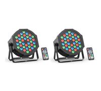 Rtktoup 2PCS 36LED Luce Par, Luces de Escenario RGB, Luces de Discoteca DMX con Control Remoto, Focos de Efectos con Control Activado por Sonido, Para Bare Boda Fiesta de Cumpleaños Halloween Navidad