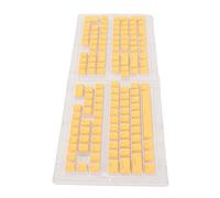 RTLR Teclas PBT Pudding, Teclas Mate Zero Gloss para Escritorio (Amarillo)