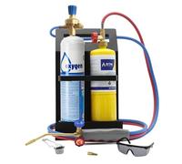 RTMMFG Oxygen MAPP - Kit de antorcha, soporte para tanque, gafas y encendedor de chispa de pedernal (cilindros de gas no incluidos)