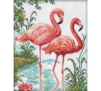 RTO Flamingos Counted Cross Stitch Kit-10-1/4 X12-1/4 14 Count