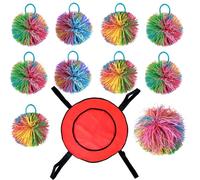 RtottiM 10 Bolas de Estrés Sensoriales de Silicona Coloridas Bolas Antiestrés de Arcoíris Bola Que Rebota Pom Arcoiris Suave Sensory Fidget Toys Stress Balls para Juegos Familiares Juegos Amigos