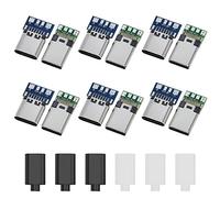 RtottiM DIY 24pin USB 3.1 Tipo C Hembra Conector Tipo Conectores USB tipo C USB-C macho enchufe conector tipo SMT