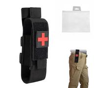 RtottiM Torniquete Titular Táctico, Funda Torniquete Molle, Bolsa para Linterna, Bolsa para Tijeras, Funda Protectora Multifuncional para Torniquete para Acampar, Senderismo, Deportes Al Aire Libre