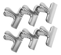 Rtppyakk Paquete de 6 Clips para Bolsas,Clips para Patatas Fritas,Clips para Bolsas,Clips para Alimentos,Clips para Patatas Fritas Acero Inoxidable,Clips para Cocina con HerméTico
