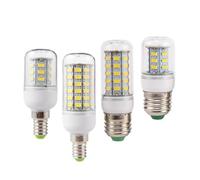 RTQAZWSXE, Paquete de 4 bombillas LED de maíz E27/E14 24/36/48/56/69/72 LED SMD5730 AC220V lámpara LED lámpara de araña luz de vela(E14 Cold White,72LED)