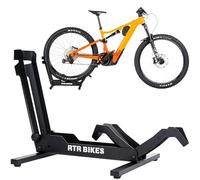 RTR BIKES Brutus Soporte Bicicleta Suelo Profesional - Base Robusta para E-Bike y MTB hasta 30kg - Acero Estable - Compatible Ruedas 26-29" y Neumáticos 2,8" - Made in EU