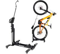 RTR BIKES Brutus Up Pro Soporte Bicicleta Móvil con Ruedas - Estación de Carga E-Bike con Porta Cargador - Rack Vertical hasta 30kg - Neumáticos 3,5" - Hecho en UE
