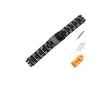 RTRCAGAKM Ajuste for correa de cadena de reloj de acero inoxidable y Metal de 17mm, 19mm y 21mm, pulsera for hombres y mujeres(G20-black,19mm)