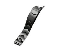 RTRCAGAKM Ajuste for correa de cadena de reloj de acero inoxidable y Metal de 17mm, 19mm y 21mm, pulsera for hombres y mujeres(G21-black,17mm)