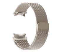 RTRCAGAKM Banda de bucle for Samsung Fit for Galaxy Watch 6 5 4 40 mm 44 mm 5 Pro Pulsera de metal Fit for Galaxy Watch 4 6 Classic 47 43 42 46 mm Correa(Starlight,Galaxy Watch6 40mm)