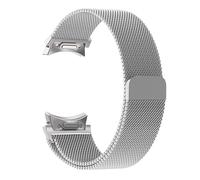 RTRCAGAKM Banda de bucle for Samsung Fit for Galaxy Watch 6 5 4 40 mm 44 mm 5 Pro Pulsera de metal Fit for Galaxy Watch 4 6 Classic 47 43 42 46 mm Correa(Silver,Galaxy Watch6 44mm)