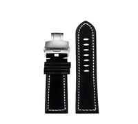 RTRCAGAKM Compatible con Casio Compatible con Swordfish Compatible con correa de reloj MDV-106 Compatible con MDV106-1A 107-1A No. 5 Correa de reloj mate esmerilada de 22 mm for hombre(Black-silver Fo
